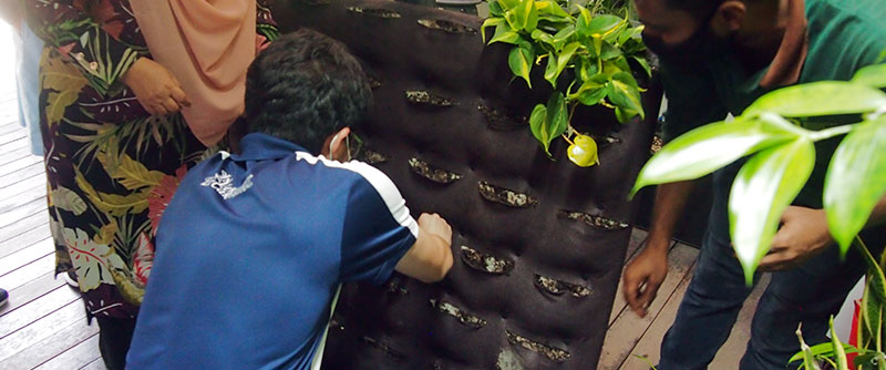 CJC student planting | Greenology Academy
